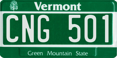 VT license plate CNG501