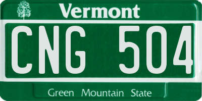 VT license plate CNG504