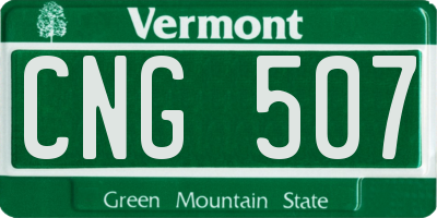 VT license plate CNG507
