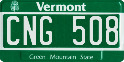 VT license plate CNG508
