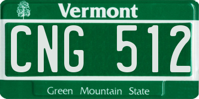 VT license plate CNG512