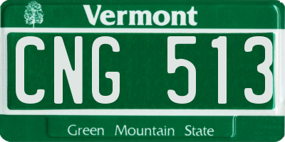 VT license plate CNG513
