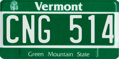VT license plate CNG514