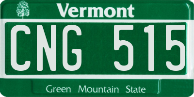 VT license plate CNG515