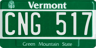 VT license plate CNG517
