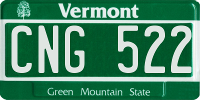 VT license plate CNG522