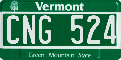 VT license plate CNG524