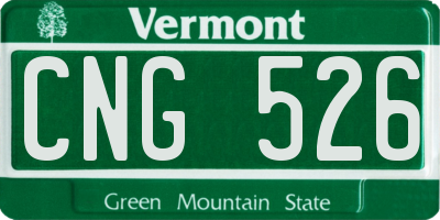 VT license plate CNG526