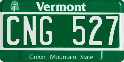 VT license plate CNG527