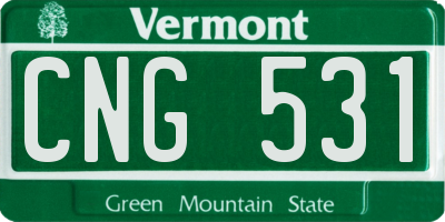 VT license plate CNG531