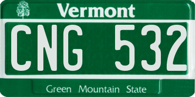 VT license plate CNG532