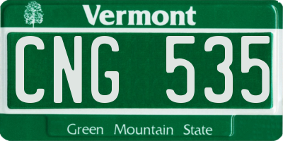 VT license plate CNG535