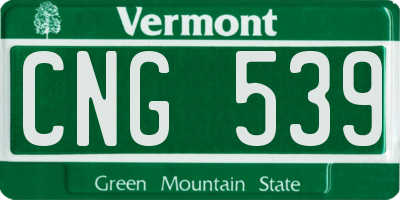 VT license plate CNG539