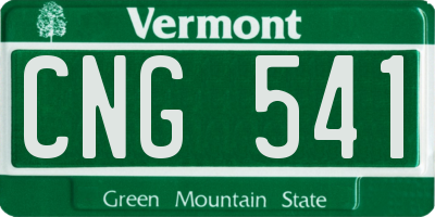 VT license plate CNG541