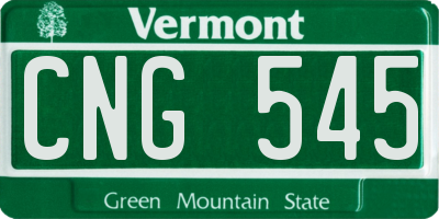 VT license plate CNG545