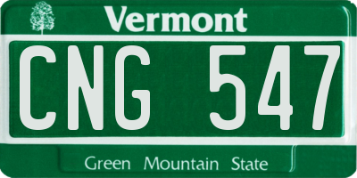 VT license plate CNG547