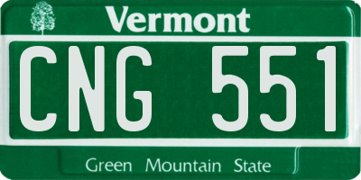 VT license plate CNG551