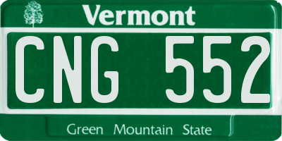 VT license plate CNG552