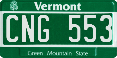 VT license plate CNG553