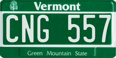 VT license plate CNG557