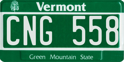 VT license plate CNG558
