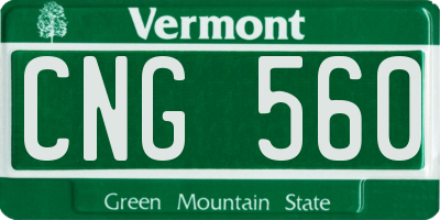 VT license plate CNG560