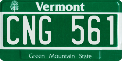 VT license plate CNG561