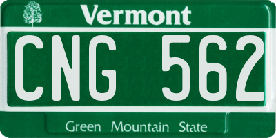 VT license plate CNG562