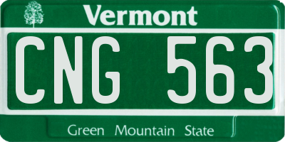 VT license plate CNG563