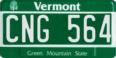 VT license plate CNG564