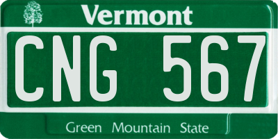VT license plate CNG567