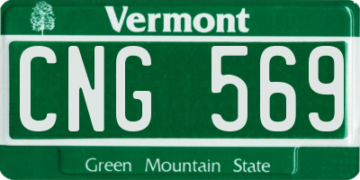 VT license plate CNG569