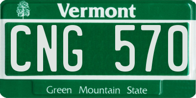 VT license plate CNG570