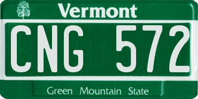 VT license plate CNG572