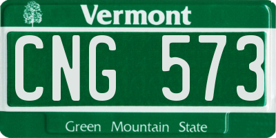 VT license plate CNG573