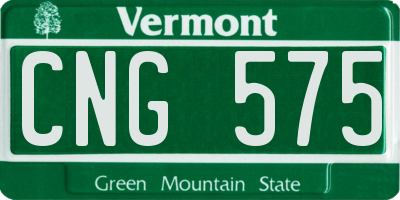 VT license plate CNG575