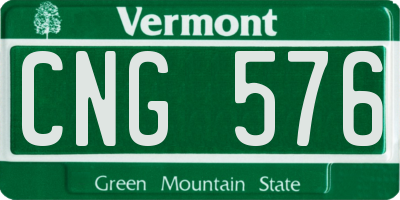 VT license plate CNG576