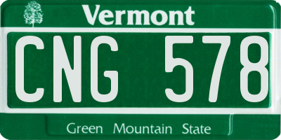 VT license plate CNG578
