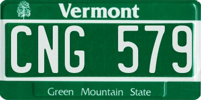 VT license plate CNG579