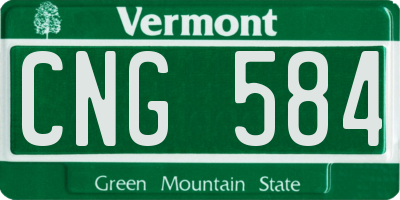 VT license plate CNG584