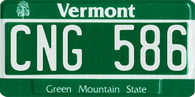 VT license plate CNG586