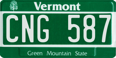 VT license plate CNG587