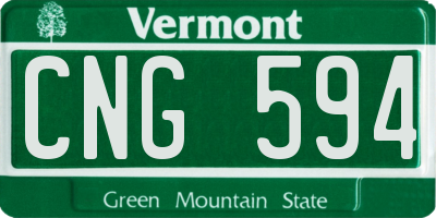 VT license plate CNG594