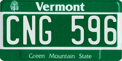 VT license plate CNG596