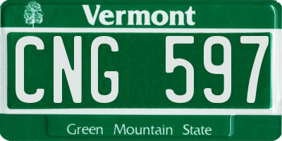 VT license plate CNG597