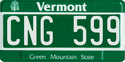 VT license plate CNG599