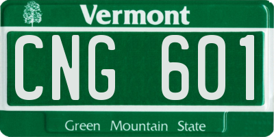 VT license plate CNG601