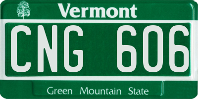 VT license plate CNG606