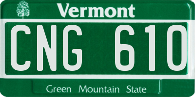 VT license plate CNG610