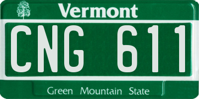 VT license plate CNG611